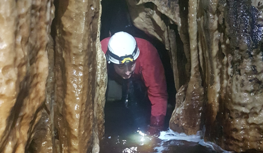 Guided extreme caving experience in North Wales
