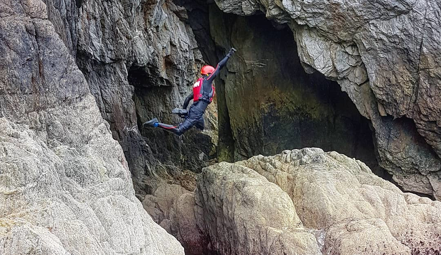 An impressive ultimate adventure coasteering trip in Anglesey North Wales